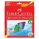 Lápis de cor 24 cores triangular - 120524 - faber castell