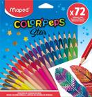 Lápis de Cor 72 Cores Color Pep's Star Triangular Maped