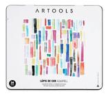 Lápis de Cor Aquarelável 24 Cores Estojo Artístico - Artools