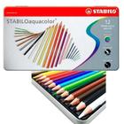 Lápis de Cor Aquarelável Aquacolor em Estojo Metálico com 12 Cores - Stabilo/ WX Gift