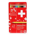 Lápis De Cor Aquarelável Caran D'Ache Swisscolor 12 Cores