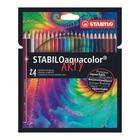 Lápis de Cor Aquarelável Stabilo 24 Cores Aquacolor Arty