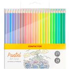 Lápis de Cor Art-Color Pastel Estojo c/ 24 cores Compactor
