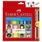 Lápis De Cor Caras e Cores Faber-Castell 24 +3 Tons De Pele