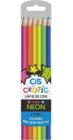 Lápis De Cor Criatic Neon Com 6 Cores Cis