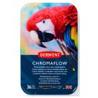 Lápis de Cor Derwent Chromaflow 36 Cores Estojo Lata