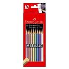 Lápis de Cor Ecolápis 120410G 10 Cores Metallic - Faber Castell