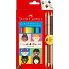 Lápis de cor Ecolápis Caras e Cores Faber-Castell 12+3 cores