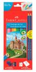 Lápis de Cor Faber-Castell Ecolápis 12 Cores +2 Lápis Grafite+Borracha+Apontador