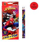 Lápis De Cor Homem Aranha Spider-Man Marvel 12 Cores - Molin