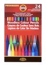 Lápis de Cor Koh-I-Noor Progresso Woodless - Conjunto com 24 Unidades