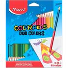 Lápis De Cor Maped Color Peps Duo Colors Com 24 Unidades e 48 Cores
