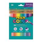 Lápis de Cor Multicolor - 3 Embalagens com 36 Cores