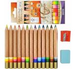 Lápis De Cor Multicolorido 12 Cores Magic 3 Em 1