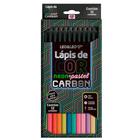 Lápis de Cor Redondo Carbon Estojo com 12 Cores Neon e Pastel - Leo&Leo