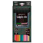 Lápis de Cor Redondo Carbon Estojo com 12 Cores Neon e Pastel - Leo&Leo