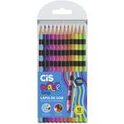 Lapis de COR Redondo CIS Wave GRIP 12 Cores Neon Estojo