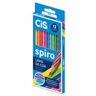 Lápis de Cor Redondo Spiro Estojo com 12 Cores - CiS