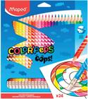 Lápis de Cor Sextavado Apagável Color Peps 24 Cores Maped