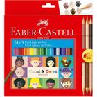 Lapis de cor (sextavado) Caras e Cores 24cores - Faber-Castell