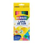 Lápis de Cor Sextavado Estojo com 12 Cores - Acrilex