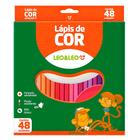 Lápis de Cor Sextavado Estojo com 48 cores - Leo&Leo