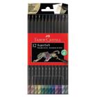 Lápis De Cor Super Soft 12 Tons Metálicos Faber Castell Cor - Faber-castell