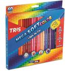 Lápis De Cor Triangular 60 Cores 1 Apontador Mega Soft Color Tris