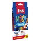 Lápis De Cor Tris Mega Aquarell Com 12 Cores + 1 Pincel