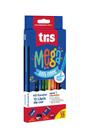 Lápis De Cor Tris Triangular Mega Soft Color 12 Cores Kit 15 Peças Ref: 614700