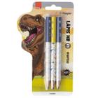 Lapis grafite preto jumbo dinossauro raptors n2/hb triangular big 3 unidade - brw