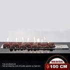 Lareira a Gás Império 100cm - Aço Inox - Fogo & Art