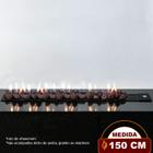 Lareira a Gás Luna 150cm - Aço Carbono Preto - Fogo & Art
