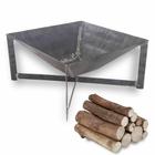 Lareira A Lenha Para Área Externa Jardim Cor Bruta do Aço