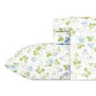 Laura Ashley Home - Sateen Collection - Conjunto de Lençóis - 100% Algodão, Brilho Sedoso e Luminoso, Roupa de Cama Resistente a Rugas, Queen, Flor Silvestre Spring Bloom