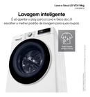 Lava e Seca LG 14kg Smart Smart VC4 CV5014WC4 com Inteligência Artificial Água Quente e Fria Branca