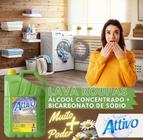 Lava Roupas Líquido Álcool concentrado + Bicarbonato de sódio 5 Litros - Attivo