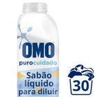 Lava Roupas Líquido Omo Puro Cuidado para Diluir Frasco 500ml Refil Econômico