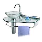 Lavabo Cris Glass Água Marinha 70 x 45,5 - 977 - CRIS-METAL