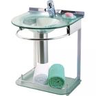 Lavabo Cris Mold 993 50x46x62,5cm com cuba moldada incolor Cris-Metal