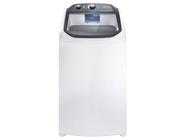 Lavadora de roupas Electrolux 13kg modelo LDA13 na cor branca com tampa de vidro e painel superior
