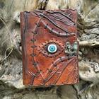 Leather Journal Hocus Pocus Blank Spell Book of Shadows com cadeado