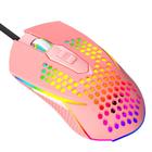LEAVEN S50 6 RGB iluminado com fio Gaming Mouse (rosa)