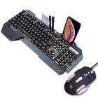LED Light Gamer Keyboard e Mouse Kit com Holde Celular