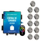 Led Piscina - Kit 11 Tiny Led INOX RGB + Central + Controle Touch