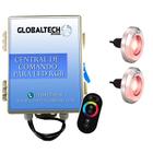 Led Piscina - Kit 2 Tiny Led INOX RGB + Central + Controle Touch