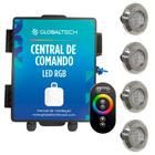 Led Piscina - Kit 4 Tiny Led INOX RGB com Central e Controle Touch