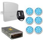 Led Piscina - Kit 6 Led Monocromático 9w + Central + Controle