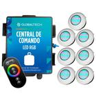 Led Piscina RGB - Kit 7 Easy Led 70 com Central e Controle Touch