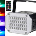 LED STROBO 48 LED LED Strobe 48 LEDs com Controle Remoto Efeito Luminoso para Festas e Eventos